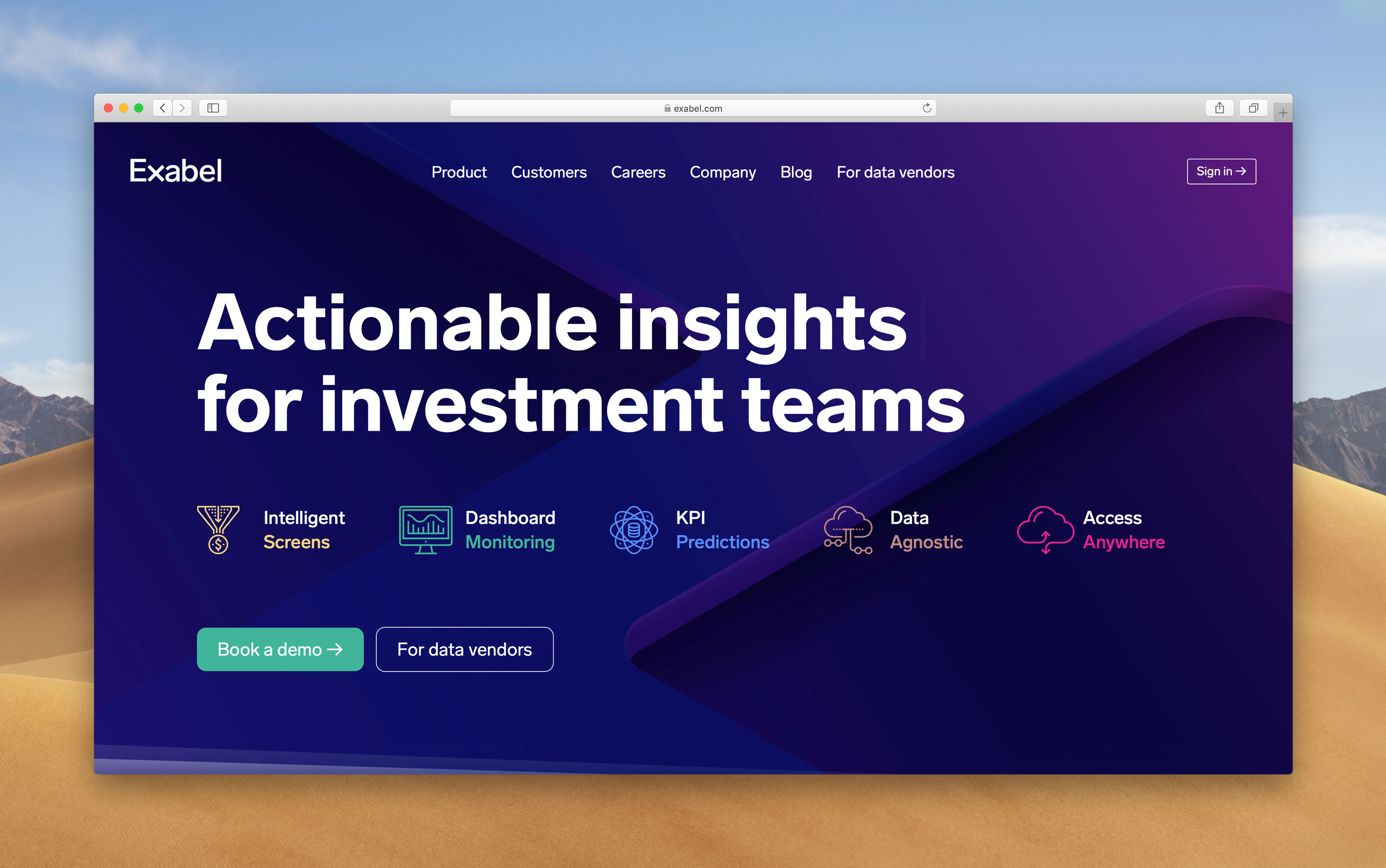 Exabel website